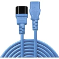LINDY struja produžetak [1x muški konektor IEC, c14 - 1x ženski konektor IEC c13, 10 a] 1.00 m plava boja slika