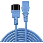 LINDY struja produžetak [1x muški konektor IEC, c14 - 1x ženski konektor IEC c13, 10 a] 1.00 m plava boja
