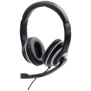 Gembird   Over Ear Headset žičani  crna, bijela  kontrola glasnoće, slušalice s mikrofonom slika