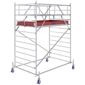 Krause 782021 FahrGerüst aluminij na roli mobilna Radna visina (maks.): 4.40 m srebrna 153.5 kg slika