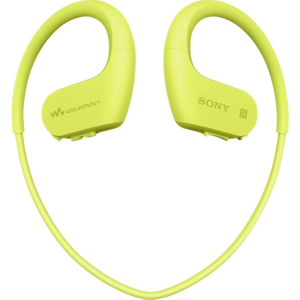 Bluetooth&reg; Sportske Naglavne slušalice Sony NW-WS623 U ušima MP3 player, Otporne na znojenje, Vodootporne Žuta slika