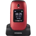 swisstone BBM 625 Senior preklopni telefon Stanica za punjenje, SOS ključ Crvena slika