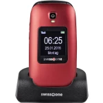 swisstone BBM 625 Senior preklopni telefon Stanica za punjenje, SOS ključ Crvena