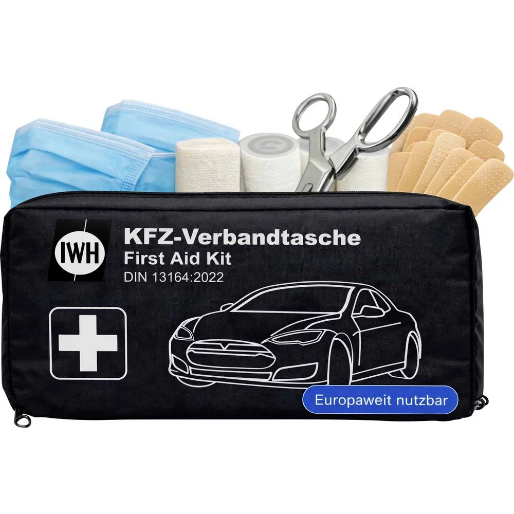 IWH 023513 KFZ-Verbandtasche "schwarz" DIN 13164:2022 torba za prvu pomoć DIN 13164, DIN 13164 02-2022 1 kom. slika