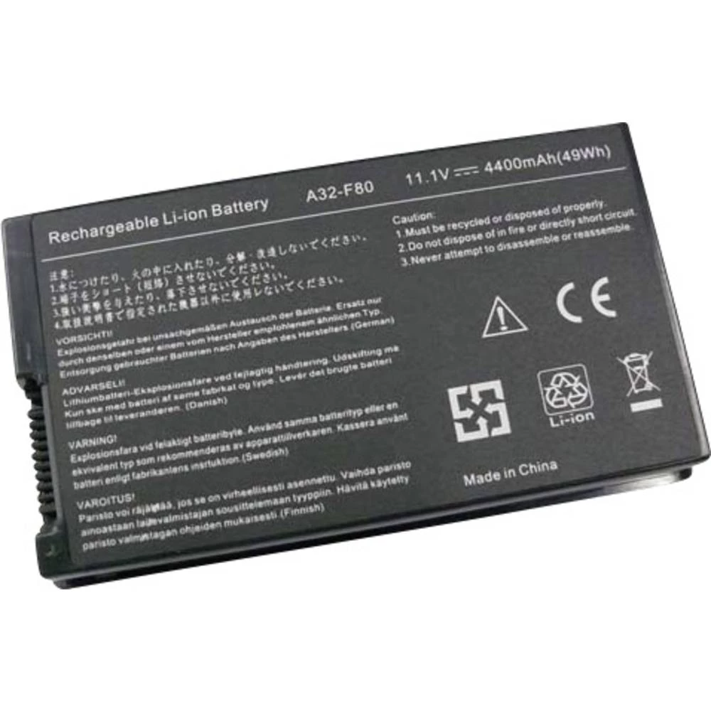 Beltrona Prijenosno računalo-akumulator ASUA32F80 11.1 V 4400 mAh Asus Zamjenjuje originalnu akum. bateriju A32-F80, A32-F80A, A slika
