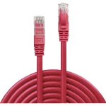 LINDY 48035 RJ45 mrežni kabel, Patch kabel cat 6 U/UTP 5.00 m crvena sa zaštitom za nosić 1 St.
