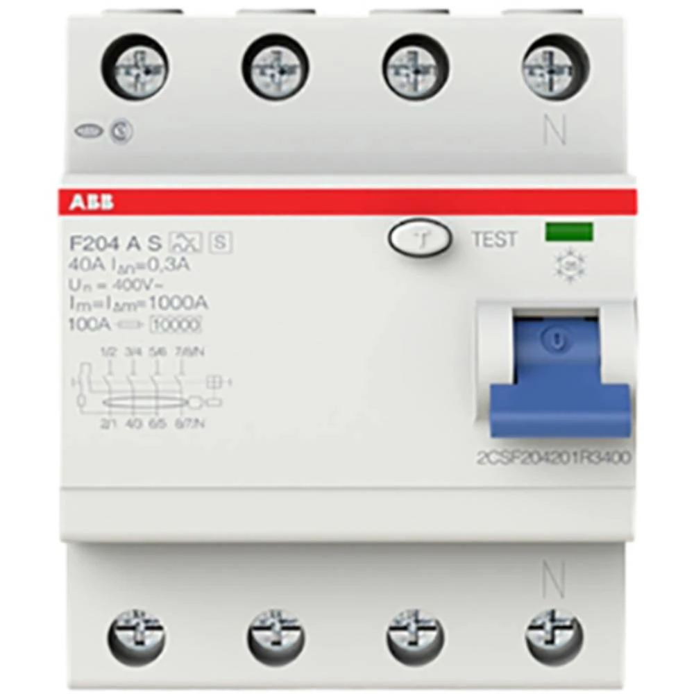 ABB 2CSF204201R3400 F204 A S-40/0,3 FID zaštitna sklopka A 4-polni 40 A 0.3 A 400 V slika