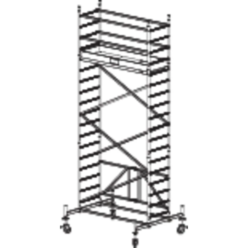 Sinterbronze (value.2976892) Skela Sklopiva, Mobilna Radna visina (maks.): 5.80 m Krause ProTec XS 920034 Srebrna 106 kg slika
