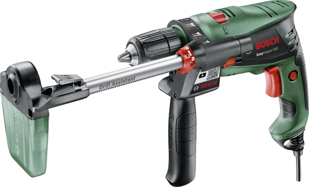 Bosch Home and Garden EasyImpact 550 1 brzina-Udarna bušilica 550 W Uklj. asistent za bušilicu, Uklj. kofer slika