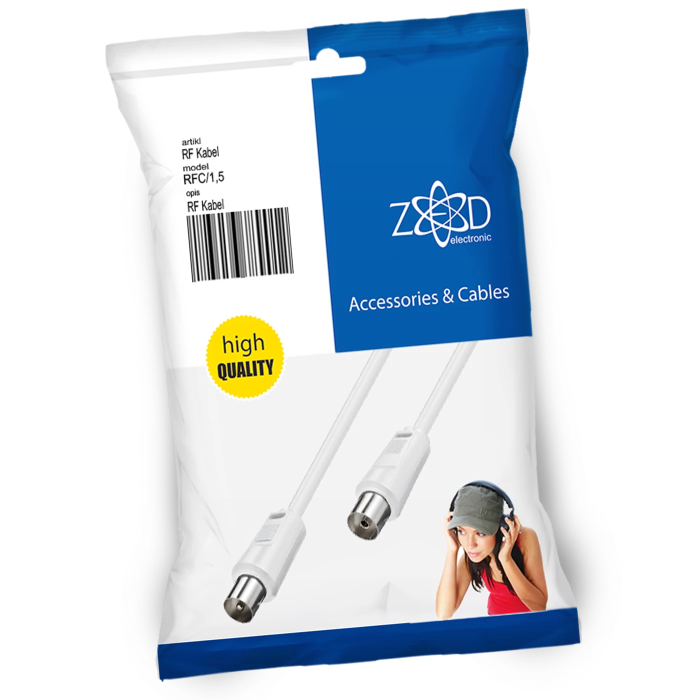 Antenski kabl sa RF - konektorima, 1.5 met slika