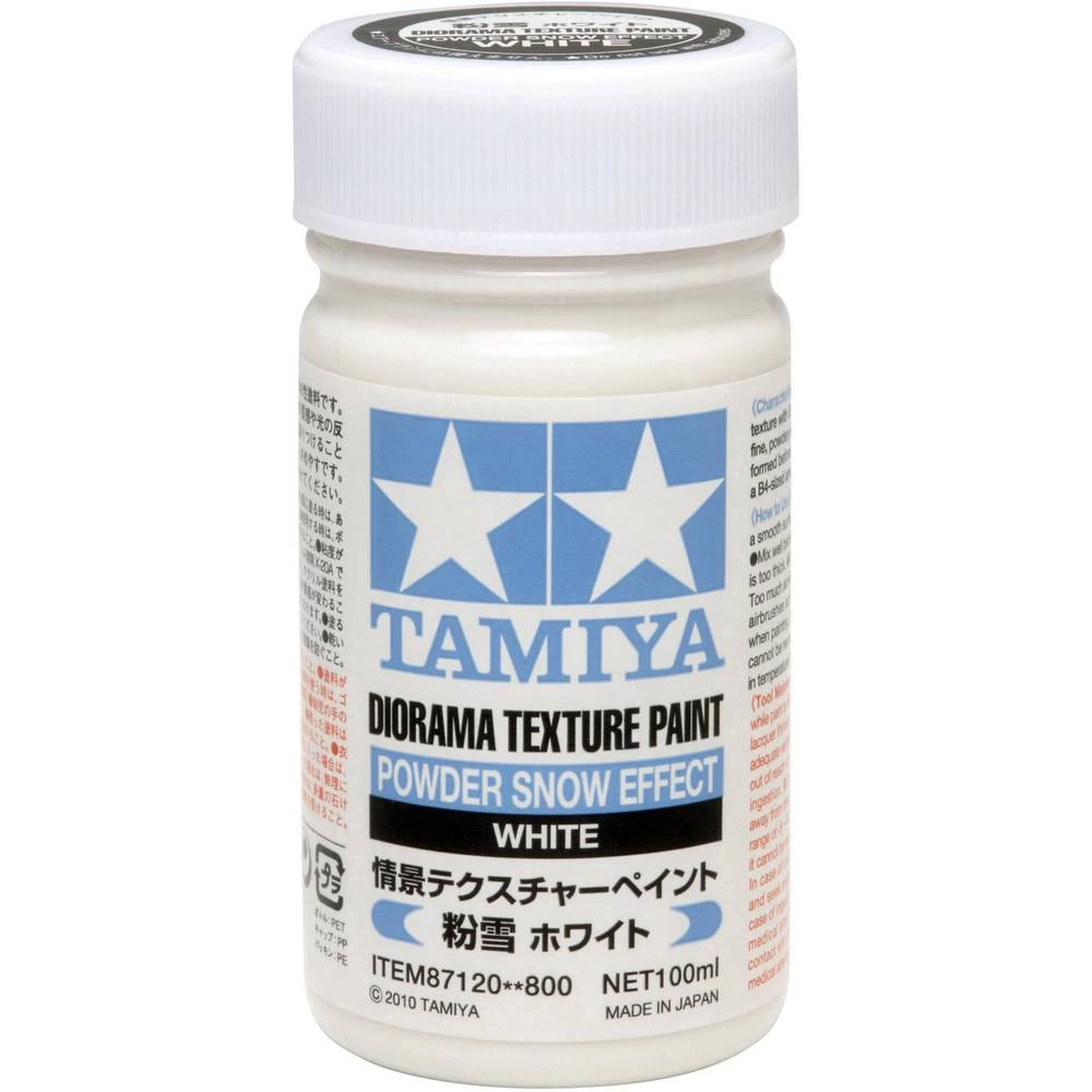 Teksturna boja za modele željeznica Praškasto sniježno-bijela Tamiya 87120 100 ml slika