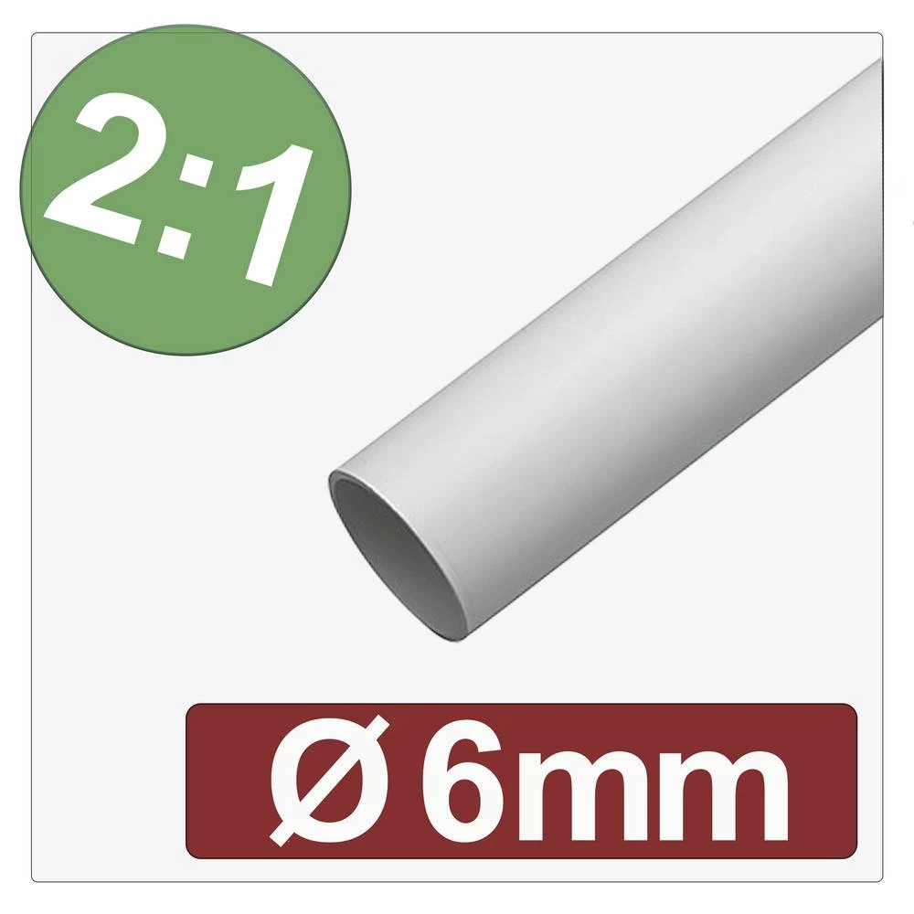 Quadrios 25CA585 skupljajuća cijev bez ljepila bijela 6 mm 3 mm Stopa skupljanja:2:1 Roba na metre slika