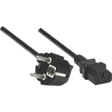 Manhattan struja priključni kabel [1x sigurnosni utikač  - 1x ženski konektor IEC c13, 10 a] 1.80 m crna