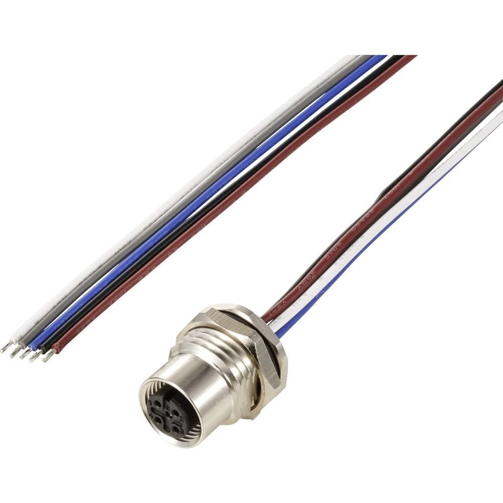 TRU COMPONENTS TC-12833068 ugrađena utičnica za senzor/aktivator M12 ženski, ugradbeni 0.5 m Broj polova: 5 1 St. slika