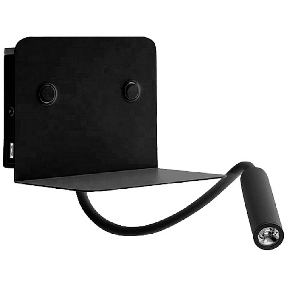 mlight Flexi 81-3198 LED noćna svjetiljka LED  3 W toplo bijela Energetska učinkovitost 2021: G (A - G) crna slika