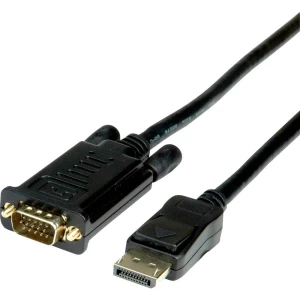 Value DisplayPort priključni kabel 2.00 m 11.99.5802 crna [1x muški konektor displayport - 1x muški konektor vga] slika
