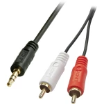 LINDY 35685 Cinch / utičnica audio priključni kabel [2x muški cinch konektor - 1x 3,5 mm banana utikač] 10.00 m crna