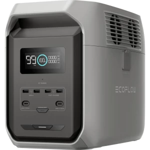 ECOFLOW Delta 3 1500 powerstation LiFe crna, siva s regulatorom punjenja slika