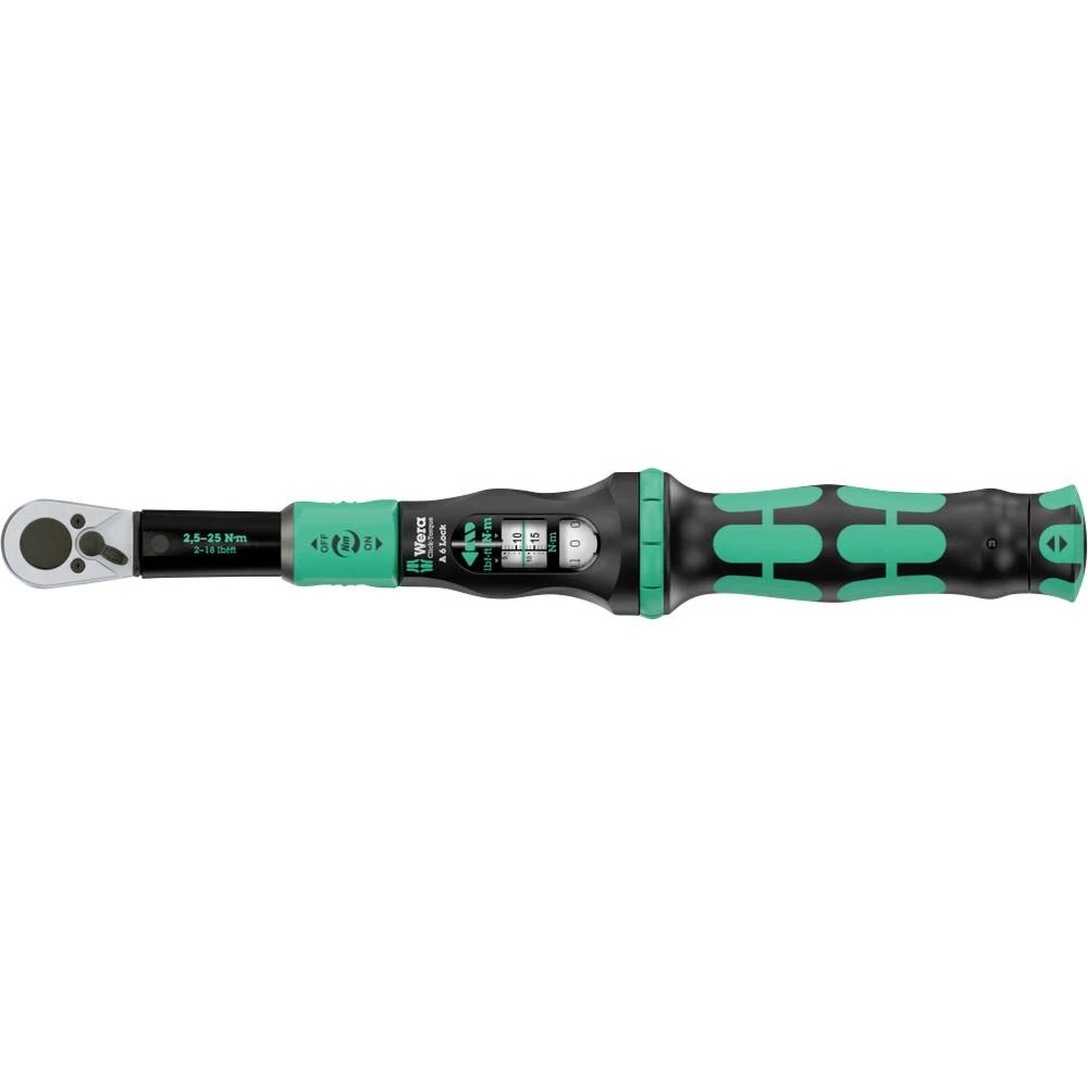 Wera Click-Torque Lock A 6 05075691001 momentni ključ s preklopnom račnom 1/4" (6.3 mm) 2.5 - 25 Nm slika