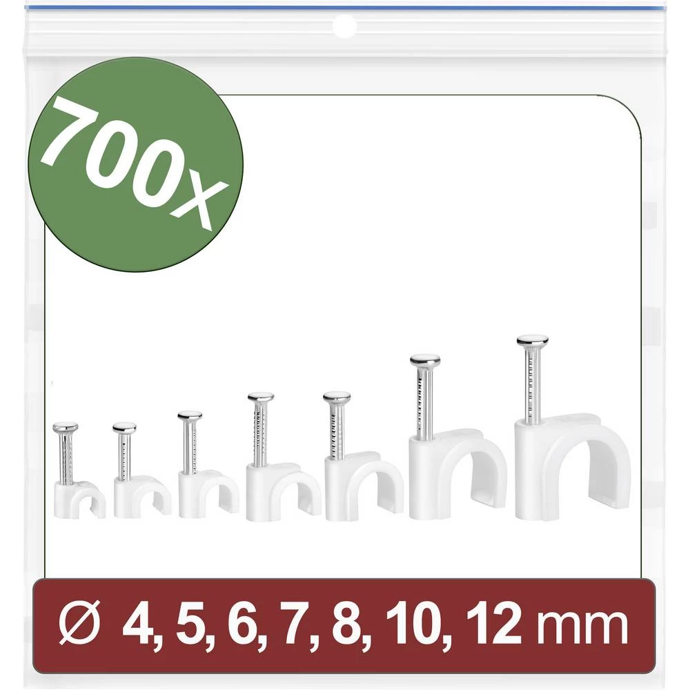 Quadrios 24CA427 kabelske obujmice  24CA427 Snop Ø, područje 2 do 12 mm   bijela 700 St. slika