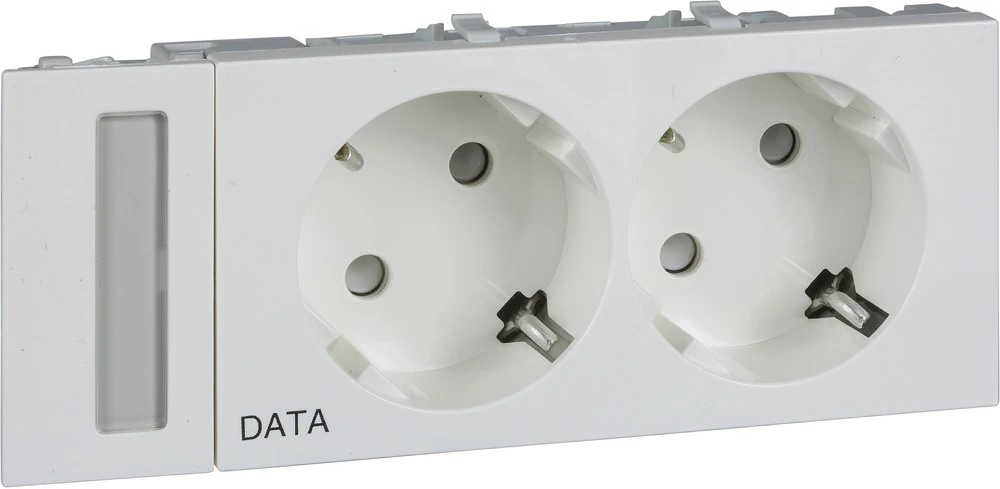 Schneider Electric INS62002 Kabelske kanalice Schneider INS62002 Dvostruki sigurnosni kontakt Bijela slika