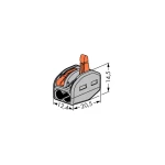 spojna stezaljka kruti: 0.08-2.5 mm² Broj polova (broj): 2 WAGO 500 St. siva
