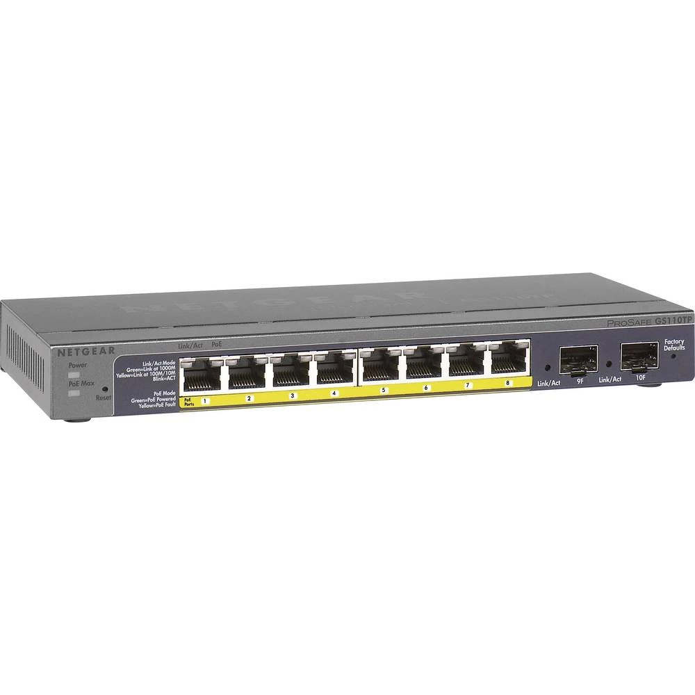 Mrežni Switch uređaj RJ45/SFP GS110TP Netgear 10-portni 1000 MBit/s PoE funkcija slika