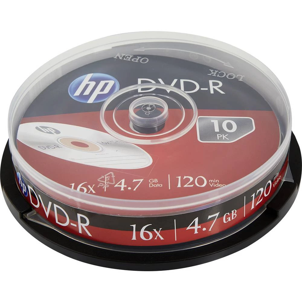 HP DME00026 DVD-r prazan 4.7 GB 10 St. vreteno slika