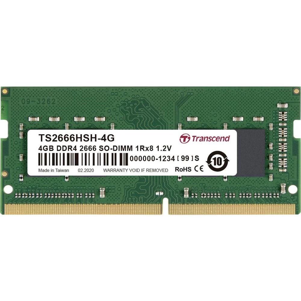 Transcend notebook memorijski modul TS2666HSH-4G 4 GB 1 x 4 GB ddr4-ram 2666 MHz CL19 slika