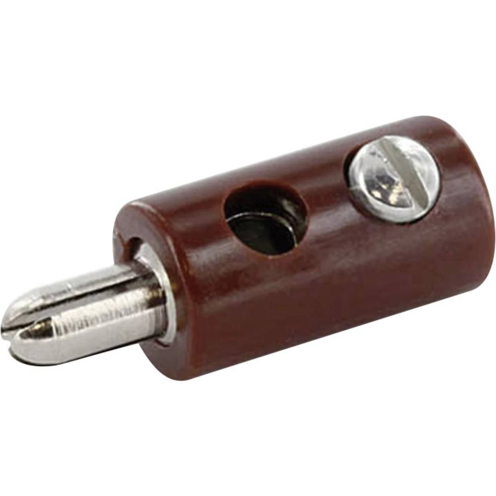 Laboratorijski muški konektor Ravni muški konektor Zatik-&Oslash;: 2.6 mm Smeđa boja econ connect 100 ST slika