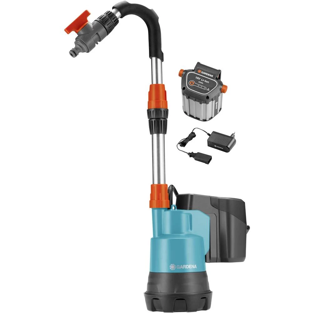 GARDENA 01749-61 Pumpa s kišnim cijevima 2000/2 Li-18 uključujući bateriju slika