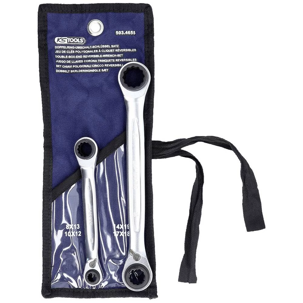 KS Tools 5034655 503.4655 komplet duplih prstenastih ključeva Veličina ključa (metrička) (naslov) 8 - 19 mm slika