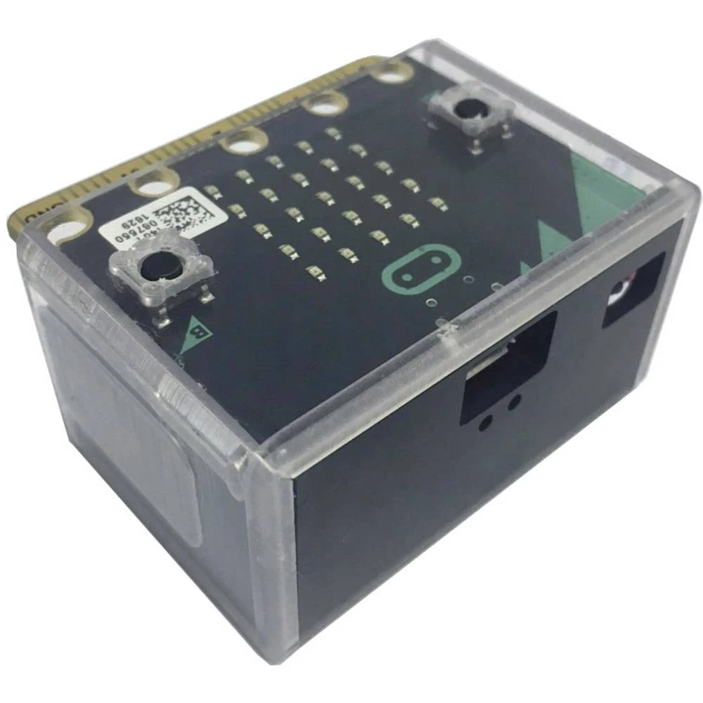 Axxatronic CBDBMBB-BLK-CON SBC kućište ATT.LOV.FITS4_SERIES_DEVELOPMENTKITS: micro:bit Uklj. odjeljak za bateriju Prozirna, Crna slika