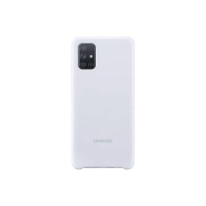 Samsung Silicone Cover etui Galaxy A71 srebrna slika