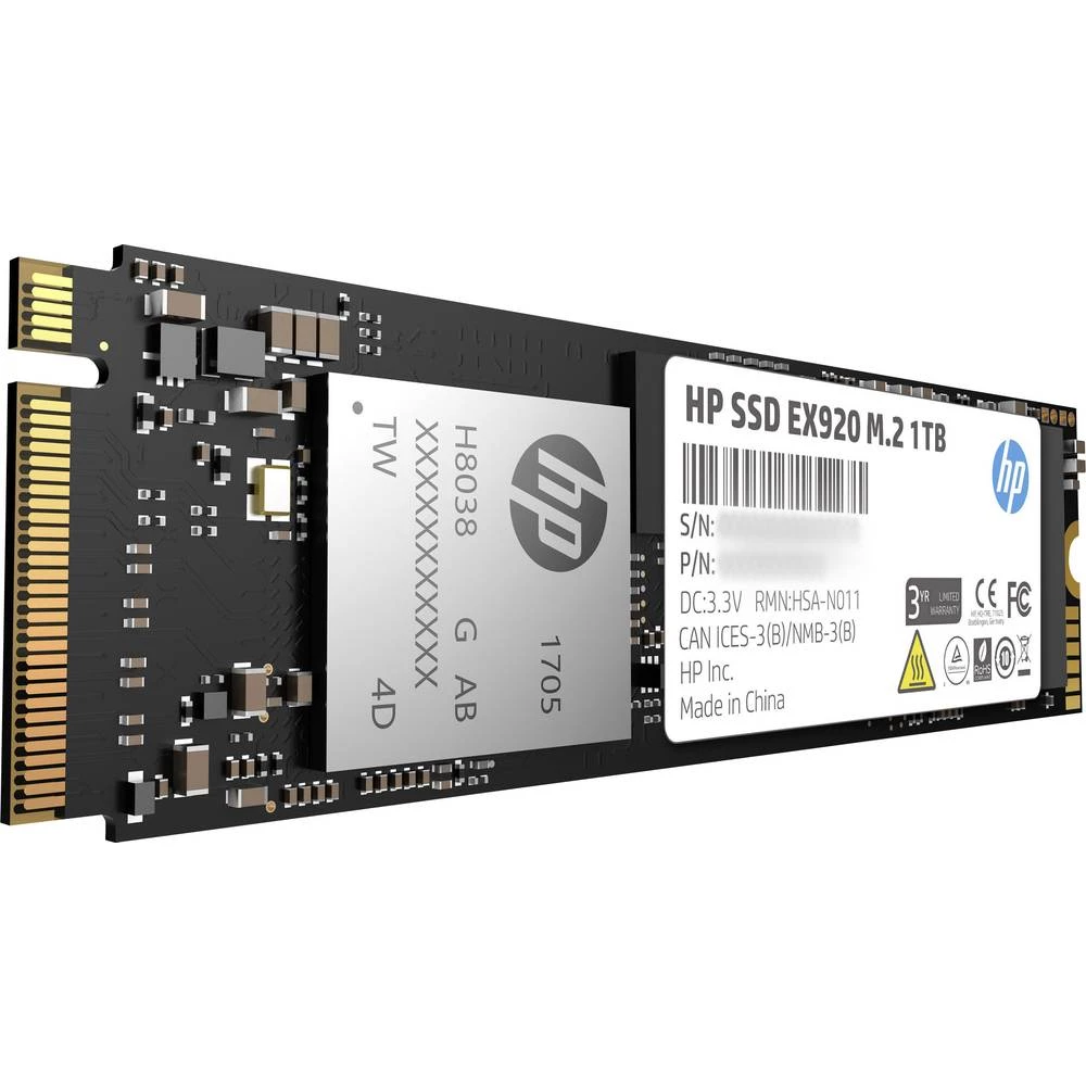 Unutarnji SATA M.2 SSD 2280 1 TB HP EX920 Maloprodaja 2YY47AA#ABB PCIe 3.0 x4 slika