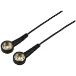 TRU COMPONENTS TC-12356300 ESD kabel za uzemljenje  crna 1.80 m pritisni gumb 10 mm, pritisni gumb 10 mm pritisni gumb