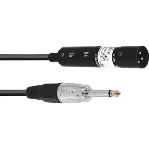 Omnitronic 30225085 XLR adapter cable [1x XLR utikač 3-polni - 1x klinken utikač 6.3 mm (mono)] 0.30 m crna slika