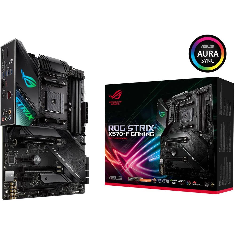 Matična ploča Asus ROG Strix X570-F Gaming Baza AMD AM4 Faktor oblika ATX Set čipova matične ploče AMD&reg; X570 slika