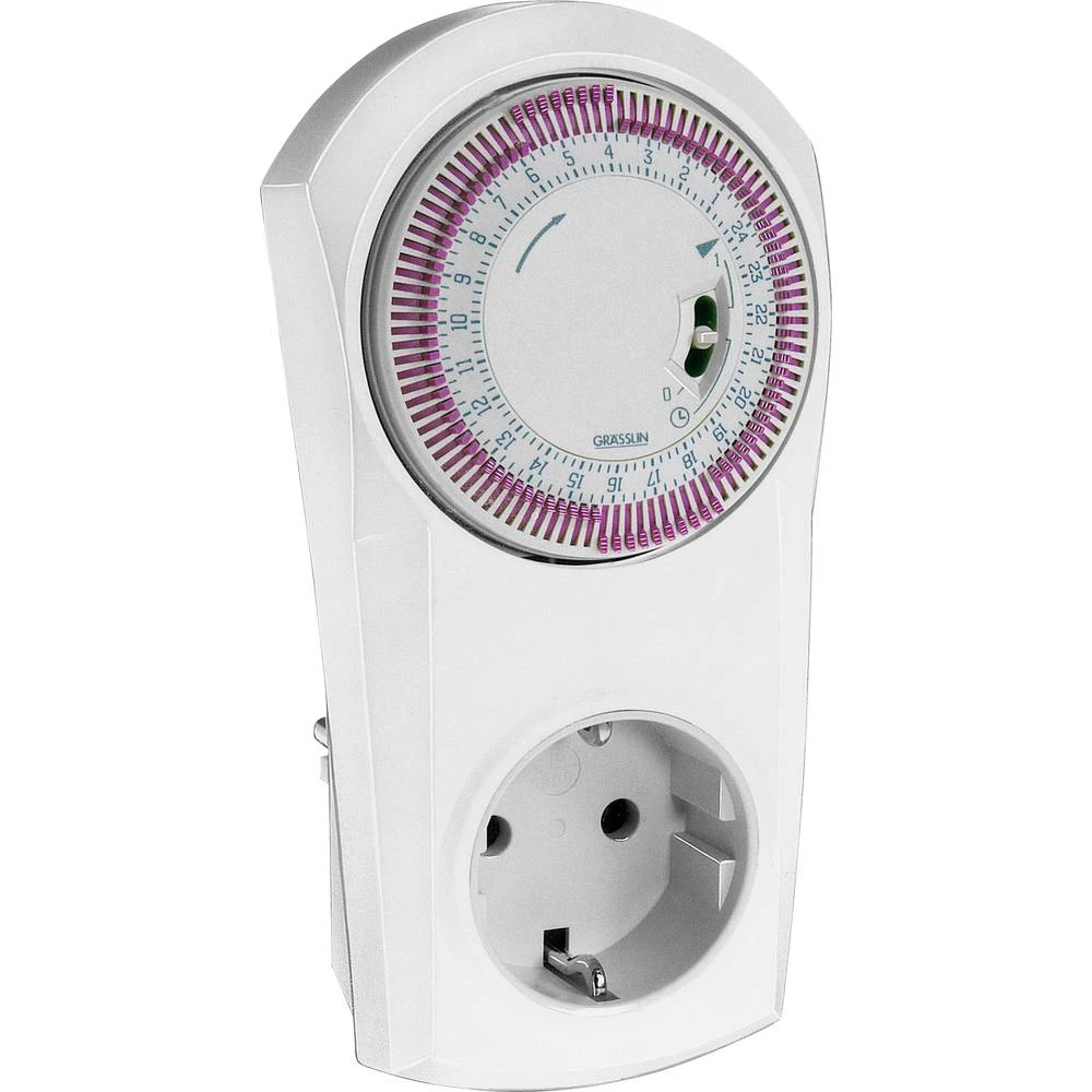 Vremenski prekidač za utičnicu Analogno Dnevni program Grässlin 16.25.0008.1 IP20 Program ON/AUTO/OFF slika