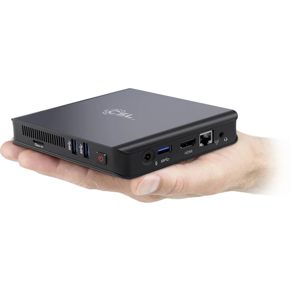 CSL Computer Narrow Box Ultra HD Compact v4 Mini pc (htpc) Intel N4120 (4 x 1.1 GHz / max. 2.6 GHz)  512 GB SSD   Win 10 Pro slika