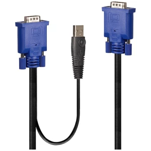 LINDY KVM adapter [1x VGA - 1x VGA, USB-A] 1.00 m crna, plava boja slika