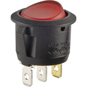 TRU COMPONENTS Ozibni prekidač R13-112B B/R 230V 250 V/AC 6 A 1 x OFF/ON zadržava položaj 1 ST slika