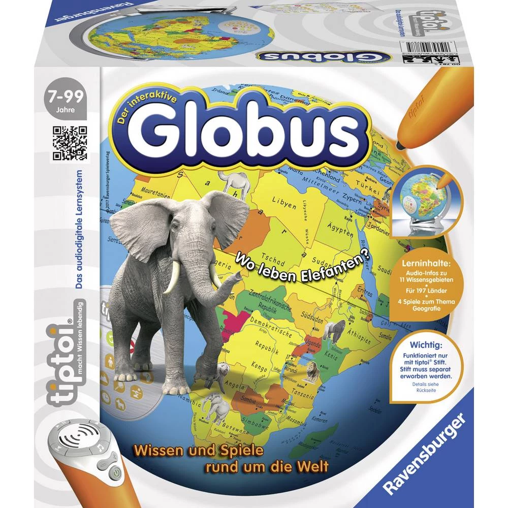 Ravensburger Ravensburger tiptoi® Interaktivni globus tiptoi® 00787 slika
