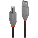 LINDY USB kabel USB 2.0 USB-A utikač, USB-B utikač 5 m crna  36675