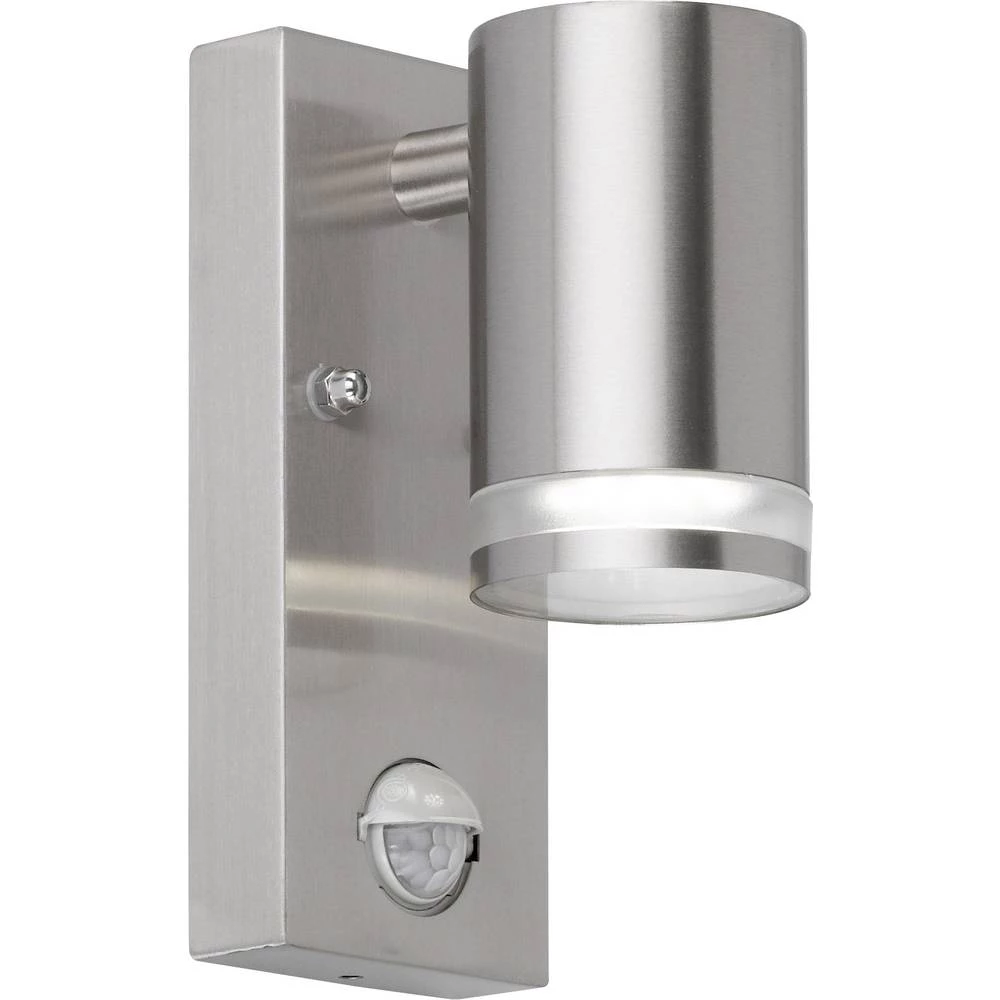 Vanjsko zidno svjetlo s detektorom pokreta LED GU10 11 W WOFI Gentara 4011.01.97.7000 Plemeniti čelik (brušeni) slika