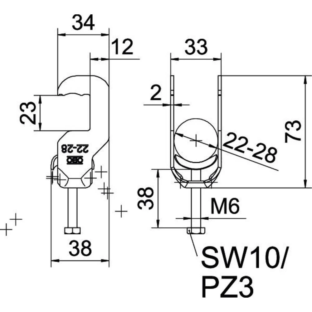 OBO Bettermann 1158353 U-stezaljka kom. slika