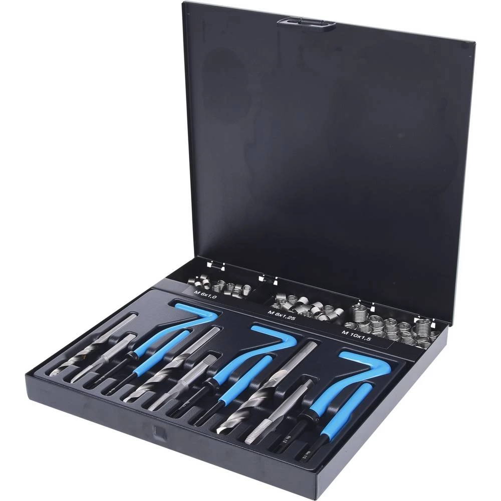 KS Tools 150.6155 Set za popravak navoja od nehrđajućeg čelika M6-M10, 87 kom slika