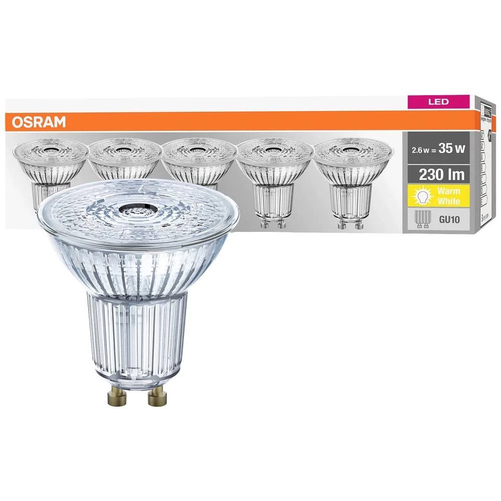 OSRAM 4058075157941 LED Energetska učinkovitost 2021 F (A - G) GU10 reflektor 2.6 W = 35 W toplo bijela (Ø x V) 50 mm x slika