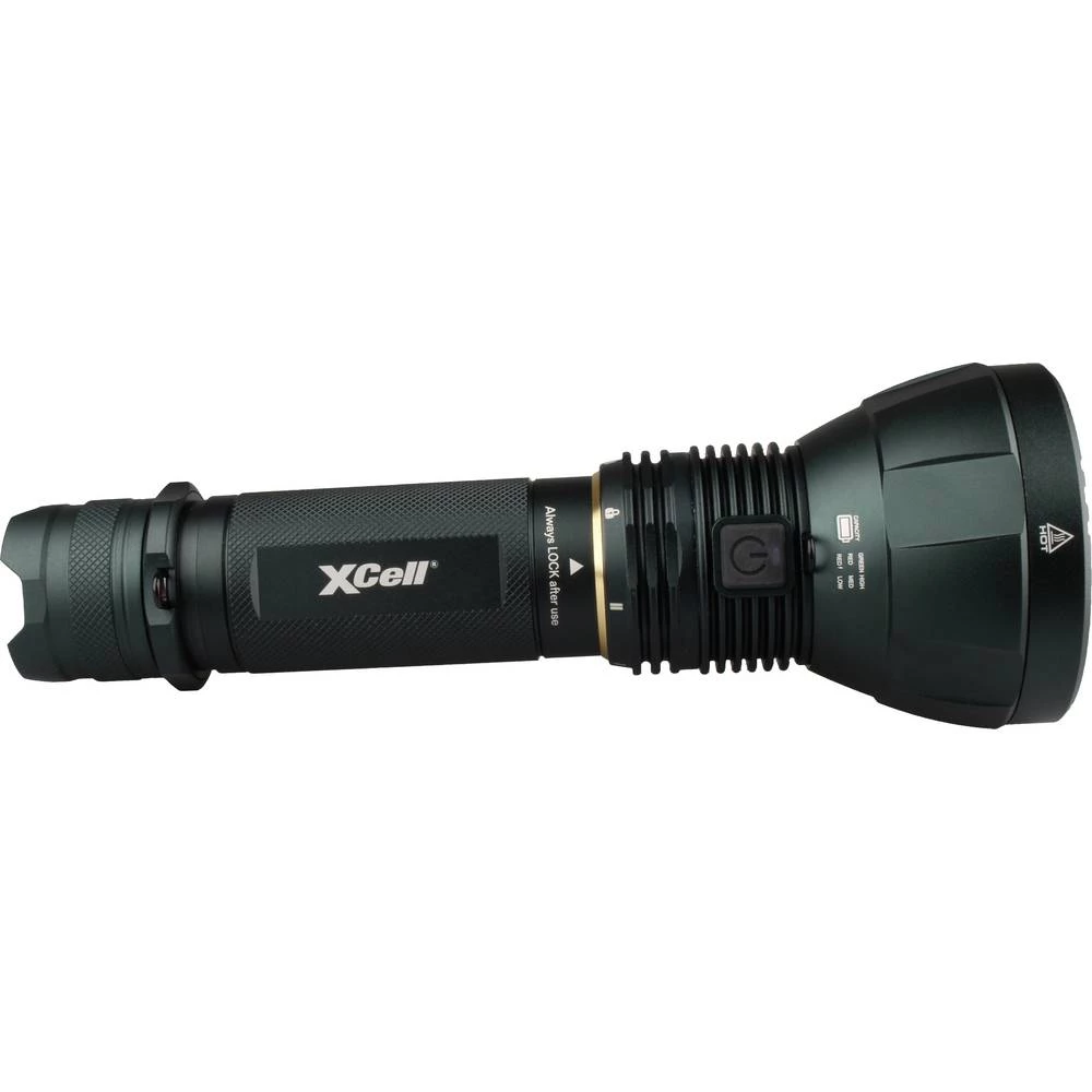 XCell    146475    LED    džepna svjetiljka    veliki raspon, s koferom, sa stroboskopskim načinom, podesiva, s trakom za nošenje oko ruke    pogon na punjivu bateriju     11600 lm    54 h    slika