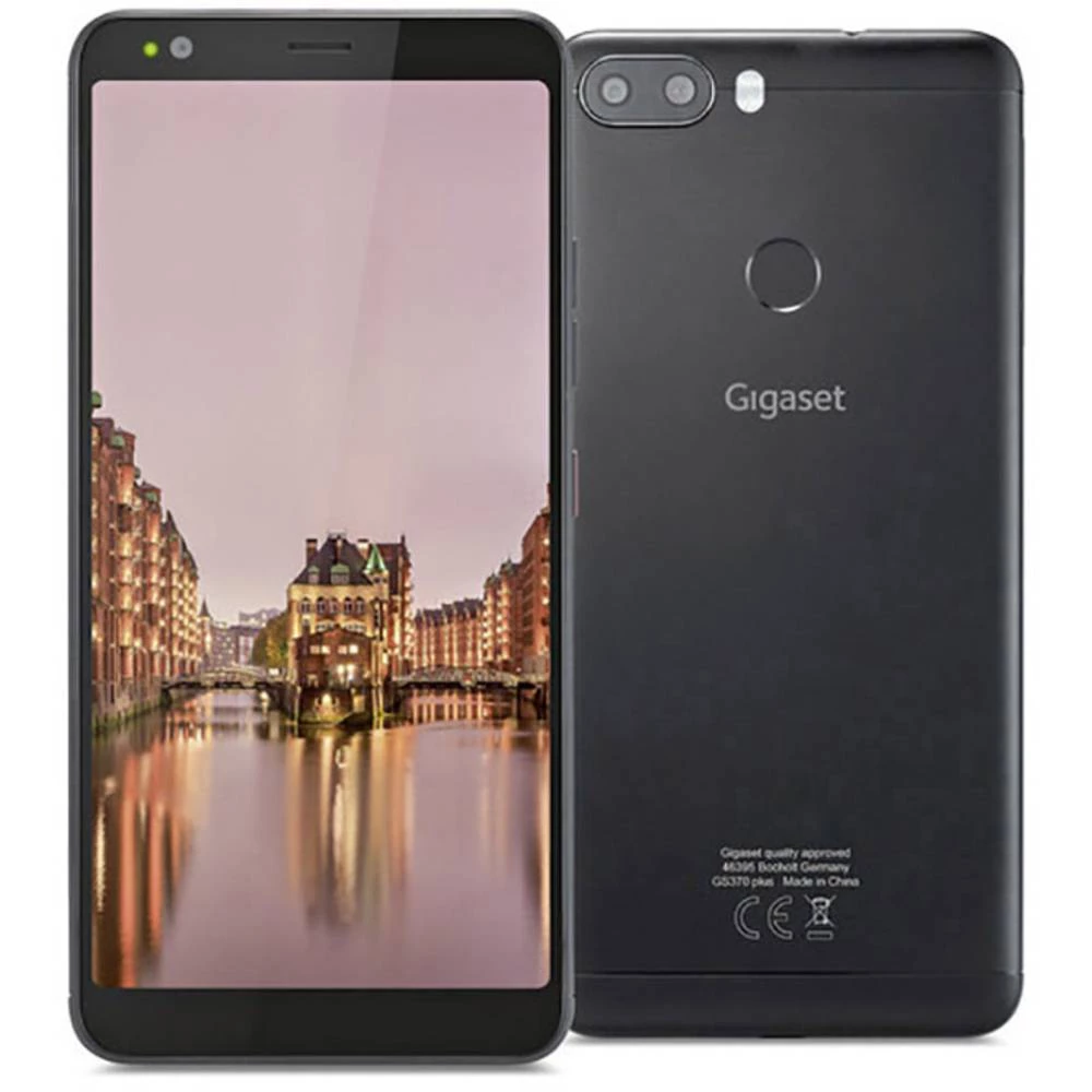 Gigaset GS370 plus Pametni telefon Dual-SIM 64 GB 14.5 cm(5.7 )13 MPix, 8 MPix Android™ 7.0 Nougat Crna slika